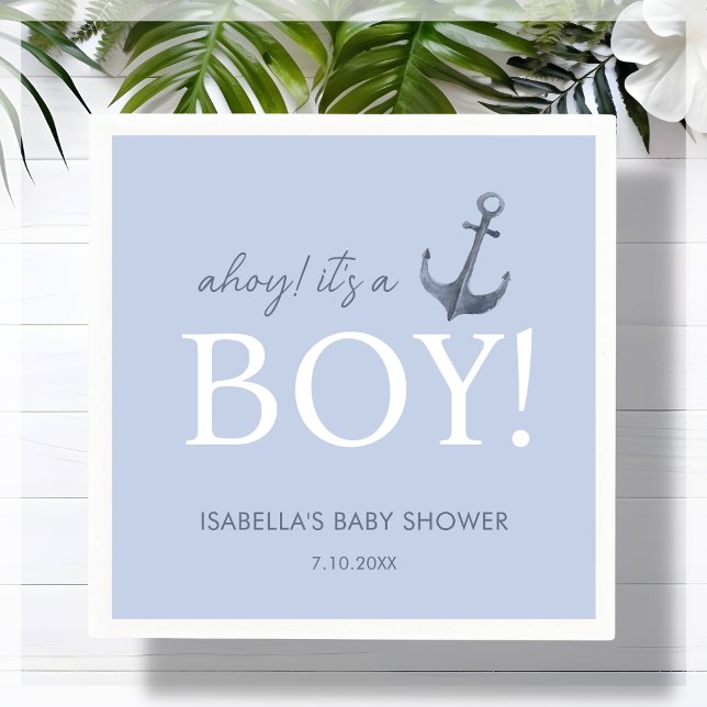 Ahoy! It's a Boy | Baby Shower  Napkin (Creator Uploaded)