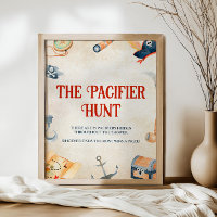Ahoy It's A Boy Baby Shower Pacifier Hunt