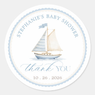 Ahoy It's a Boy Baby Shower Stickers