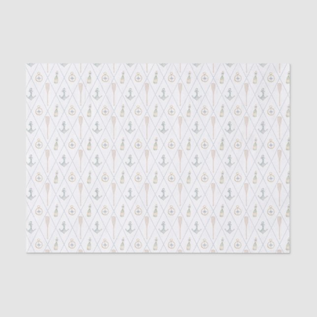 Ahoy Its a Boy Baby Shower Tissue Paper (Front)