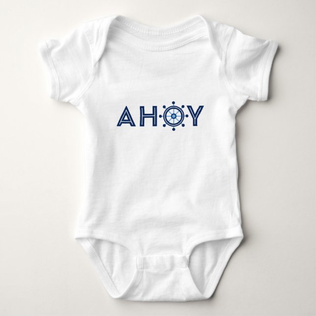 Ahoy It's A Boy Baby t-shirt Bodysuit (Front)