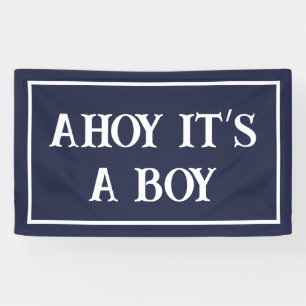 Ahoy It's A Boy Banner
