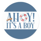 Ahoy Its a Boy Blue Typography