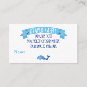 Ahoy It's a Boy Diaper Raffle Card