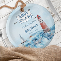 Ahoy It's A Boy Lighthouse Ocean Baby Shower
