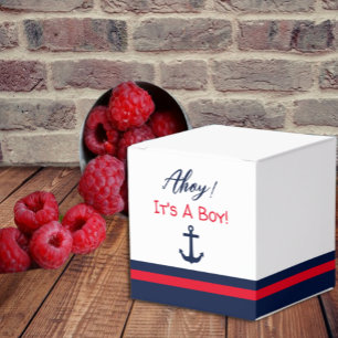 Ahoy It's A Boy! Nautical Baby Shower Favour Box