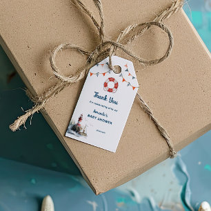Ahoy It's a Boy Nautical Baby Shower Gift Tags