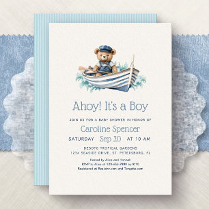 Ahoy It's a Boy Nautical Baby Shower Invitation