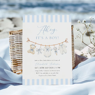 Ahoy It's a Boy Nautical Baby Shower Invitation