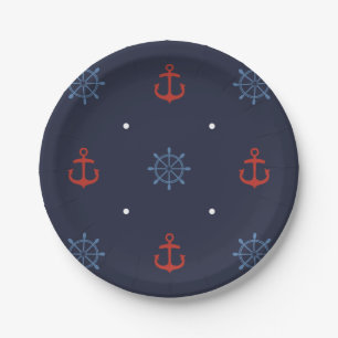 Ahoy It's a Boy Nautical Baby Shower Plates