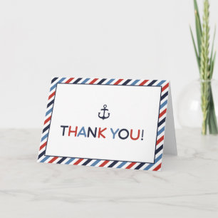 Ahoy It's a Boy Nautical Baby Shower Thank You