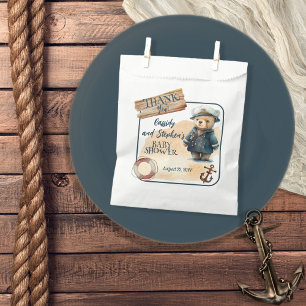 Ahoy, It's A Boy Nautical Teddy Bear Baby Shower Favour Bags