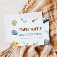 Ahoy It's A Boy Pirate Baby Shower Diaper Raffle