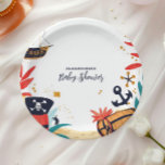 Ahoy Its a boy Pirate Ship Nautical Baby Shower Paper Plate<br><div class="desc">Add a touch of maritime magic to your baby shower with our Ahoy It’s a Boy Pirate Ship Nautical Paper Plates! These delightful plates feature a charming pirate ship design, nautical details like anchors and waves, and a playful "Ahoy It’s a Boy" message. Perfect for serving appetizers, desserts, or full...</div>