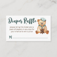 Ahoy it's a boy teddy bear diaper raffle