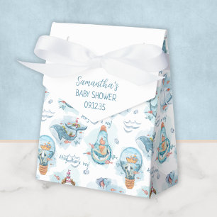 Ahoy It's A Boy Whale Baby Shower Personalised Favour Box