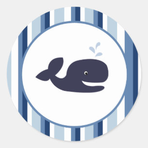 Ahoy Mate Blue Whale Envelope Seals / Toppers 20