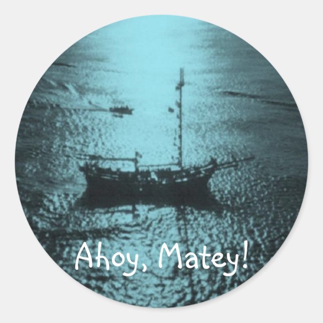 Ahoy Matey envelope seals blue (Front)