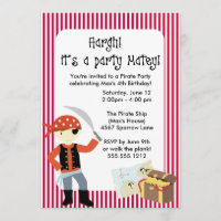 {ahoy, matey!} pirate party invitation