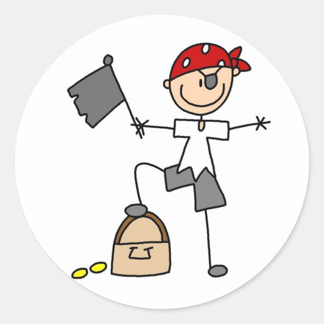 Ahoy Matey Pirate Sticker (Front)