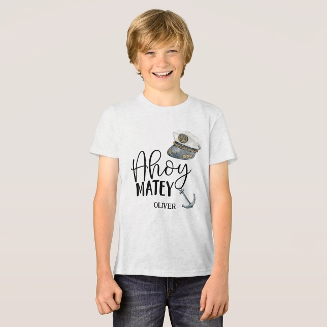Ahoy Matey! Tri-Blend Shirt (Front Full)