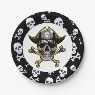 Ahoy, Party Planners Pirate Paper Plate