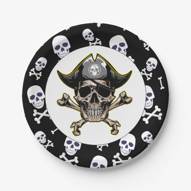 Ahoy, Party Planners Pirate Paper Plate (Front)