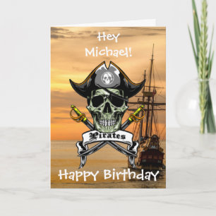 Ahoy! Pirate Birthday Fun Card