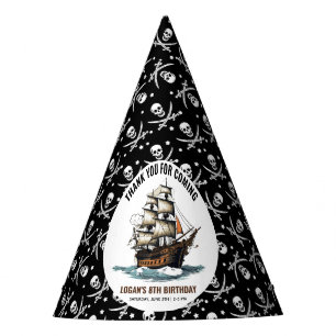Ahoy! Pirate Ship 8th Birthday  Party Hat