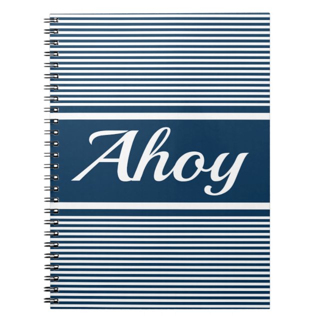 Ahoy Spiral Notebook (Front)