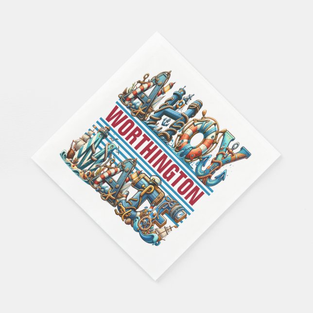AHOY THEME  NAPKIN (Corner)