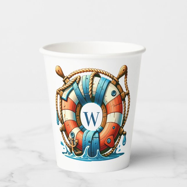 AHOY Theme  Paper Cups (Front)