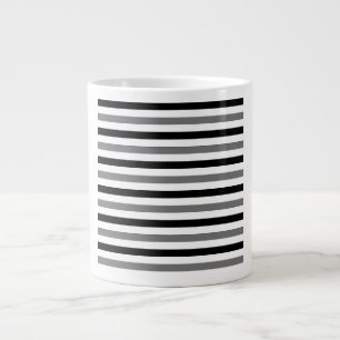Ahs Black and white stripes design  Large Coffee Mug