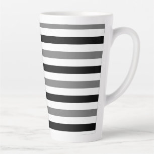 Ahs Black and white stripes design  Latte Mug
