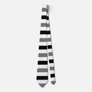 Ahs Black and white stripes design Tie