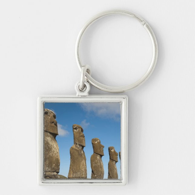 Ahu Akivi, Rapa Nui, Easter Island, Chile 2 Key Ring (Front)