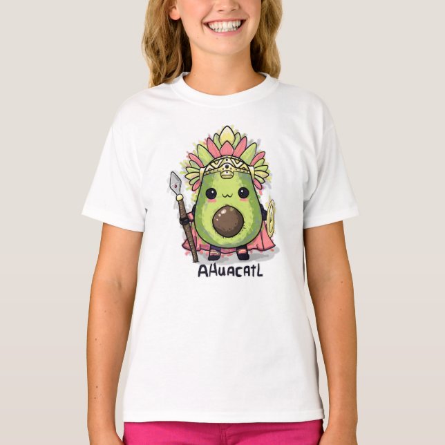 Ahuacatl Aztec Warrior Avocado T-Shirt (Front)