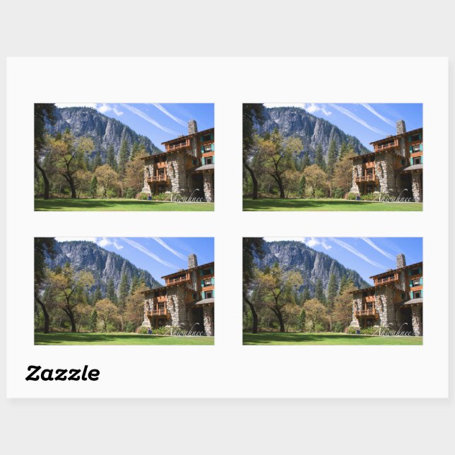 Ahwahnee Photograph Rectangular Sticker (Sheet)