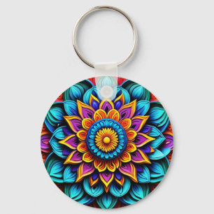 Ai abstract artwork keychain