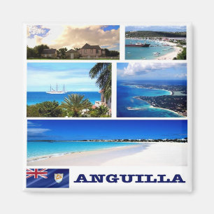 AI - Anguilla - Mosaic Collage Magnet