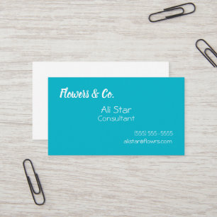 Ai Aqua Teal Solid Business Cards