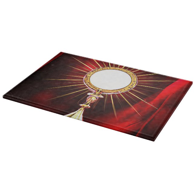 AI Art Blessed Sacrament Host in a Monstrance 1 Cutting Board (Corner)