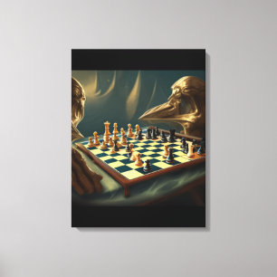 AI Art Chess Playing Itself 2023 Canvas Print