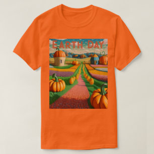 AI Art Earth Day Pumpkin Patch T-Shirt