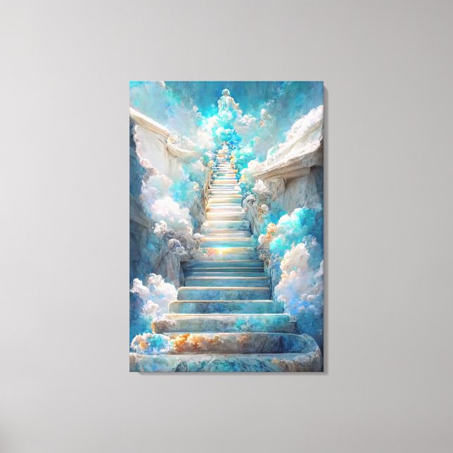AI Art Gallery™ - Stairway to Heaven: Faith Canvas Print (Front)