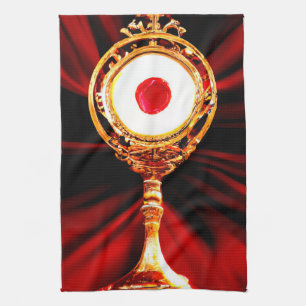 AI Art of A Eucharistic Miracle Tea Towel