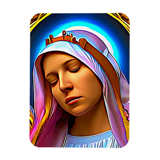 AI Art of The Blessed Virgin Mary Magnet (Vertical)