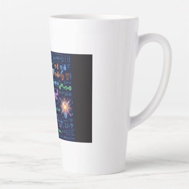 AI Art Physics E=mc² Science Latte Mug - Space Gal (Right)