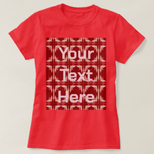 AI Art Red Custom Text Women's T-Shirt