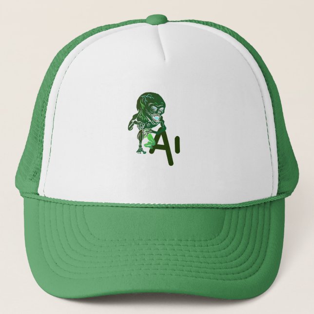 AI Artificial Intelligence its here tech beware Trucker Hat (Front)